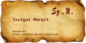 Szolgai Margit névjegykártya