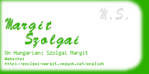 margit szolgai business card